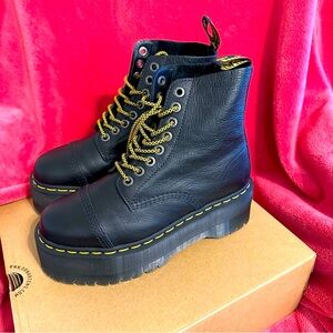 Dr. Martens Sinclair Max Pisa Leather Platform Boots